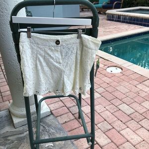 White Lace Shorts.  Size 7.  NWT